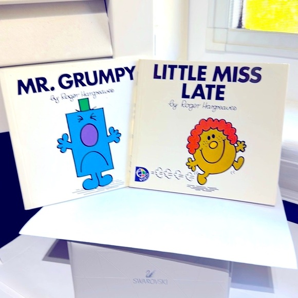 📚Little Miss Late and Mr Grumpy from the Little Miss Collection Roger Hargreaves - Picture 1 of 14